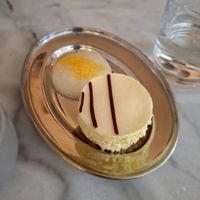 Yuzu cheesecake 💛 at Kin Restaurant in London