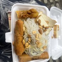 Spring rolls   at Roadside street food stall in Ho Chi Minh City