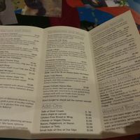 Food menu at Community Cafe in St Petersburg