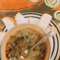 Seasonal vegan soup- Mexican black bean at Community Cafe in St Petersburg