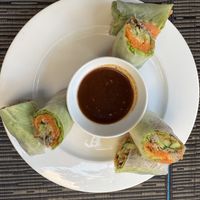Vegan spring rolls  at Crystal Restaurant in Hoi An