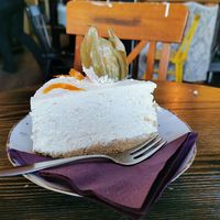 Vegan cake at Cafe Saurahuone in Helsinki