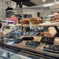 Top shelf is gluten free. Tried the brownie. I’m obsessed. Probably one of the best I’ve ever had    at Phoenix Dripp Cafe in Phoenix