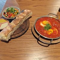 Vegan shakshuka at Gan-Sipur Cafe - קפה גן סיפור קרית אונו in Kiryat Ono
