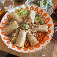 Vermicelli bowl with spring rolls  at Basil Leaf Pho in Fitzroy