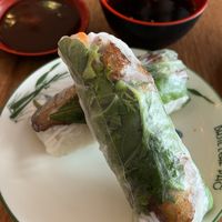 Fresh spring rolls with mock duck  at Basil Leaf Pho in Fitzroy