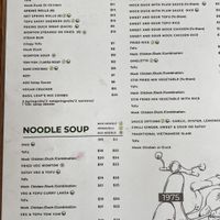 Lots of vegan options available, all clearly labelled  at Basil Leaf Pho in Fitzroy