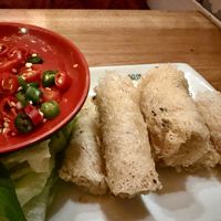 Net spring rolls   at Basil Leaf Pho in Fitzroy