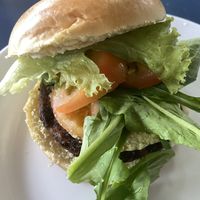Burger  at LAR vegan in Sao Paulo
