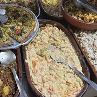 Pratos quentes  at LAR vegan in Sao Paulo