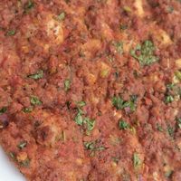 Lahmacun with soy at Vegan Masa - Kadikoy in Istanbul