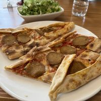 Vegan Suçuk Pide  at Vegan Masa - Kadikoy in Istanbul