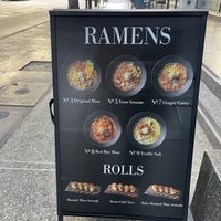 The 5 ramen options.  at REDWHITE BONELESS RAMEN Downtown Los Angeles in Los Angeles