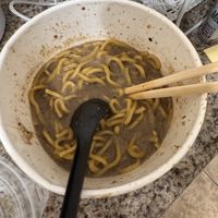 I hadn’t eaten any yet    at REDWHITE BONELESS RAMEN Downtown Los Angeles in Los Angeles