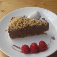 Chocolate espresso tart at Wildebeest in Falmouth