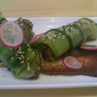 Seitan summer rolls & hoisin dip at Wildebeest in Falmouth