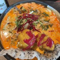 Creamy pho looked good but was too sweet, overall disappointing   at CHAM - the vegan kitchen in Hannover