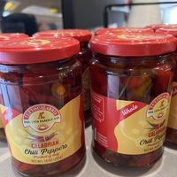 Italian pantry items for sale (Calabrian chili)  at Caffe Mezzaluna in Half Moon Bay