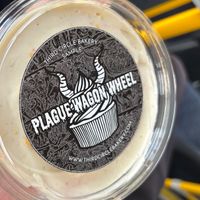 Plague wagon wheel cake sampler. Chocolate cake, vanilla icing, jam and biscuit crumbs  at Third Circle Bakery - No Storefront in Cranbourne