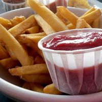French fries at Higher Taste Plant Based in Long Beach