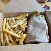 Buffalo wrap (I think!) at Higher Taste Plant Based in Long Beach