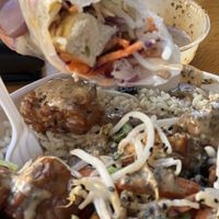 Thai bowl in spring roll  at Higher Taste Plant Based in Long Beach