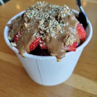 Açai build-a-bowl at Higher Taste Plant Based in Long Beach