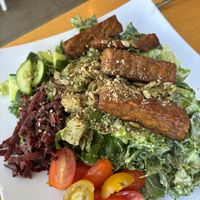 Kale tempeh salad  at Higher Taste Plant Based in Long Beach