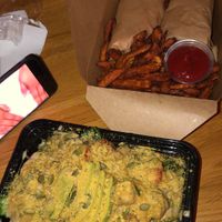 Kale hemp bowl and Indian wrap. Both yucky.  at Higher Taste Plant Based in Long Beach