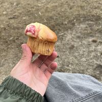 Raspberry muffinns  at Terra in Otsu