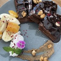 Chocolate waffles!  at Kaiaroha Vegan Deli and Eatery in Auckland