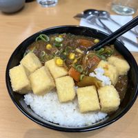 Japanese curry vegetables in large bowll  at YUMee in Oamaru