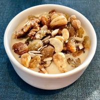 Homemade granola  at Aqua Cafe in Dubai