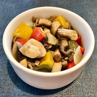 Sautéed mushrooms  at Aqua Cafe in Dubai