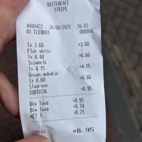 bill  at Kattencafé Stripe in Dordrecht