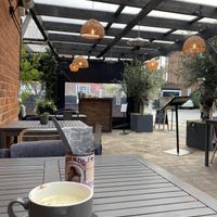 Turmeric latte  at Lu-Ma Cafe in South West London