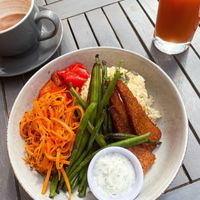 Weekly special - tempeh and veg (vegan dressing)   at Lu-Ma Cafe in South West London