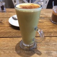 Turmeric latte  at Lu-Ma Cafe in South West London