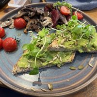 Avocado toast  at Lu-Ma Cafe in South West London