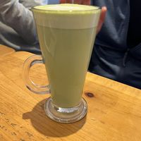 Soy matcha latte  at Lu-Ma Cafe in South West London