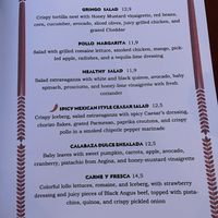 Menu  at Gringos Mexican Eatery  in Artemida