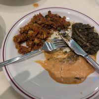 Kothu paratha and saag at Grand Cholan in Loughton