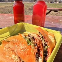 Shroom Quesadilla, fresh juices, and a beautiful sunny day in Frisco.   at Chakra Chow  in Frisco