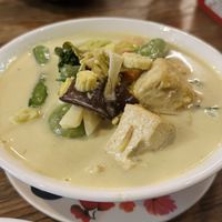 Green curry with tofu  at Ave  in Kanchanaburi