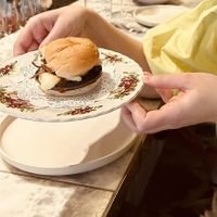 Red Thai curry mini cheeseburger 🍔   at Kiin in Adelaide