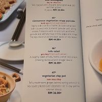 Menu  at Sao Nam  in Kuala Lumpur