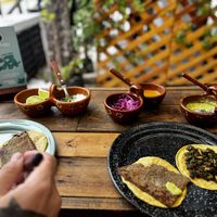 Milanesa tacos   at El Bajón Vegano in Playa Del Carmen