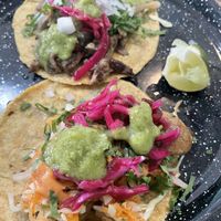 Carnitas veg  y taco baja   at El Bajón Vegano in Playa Del Carmen
