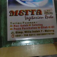 Contact details. at Metta Vegetarian in Malang