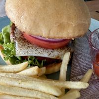 Vegan burger  at Grand Kitchen in Tokyo